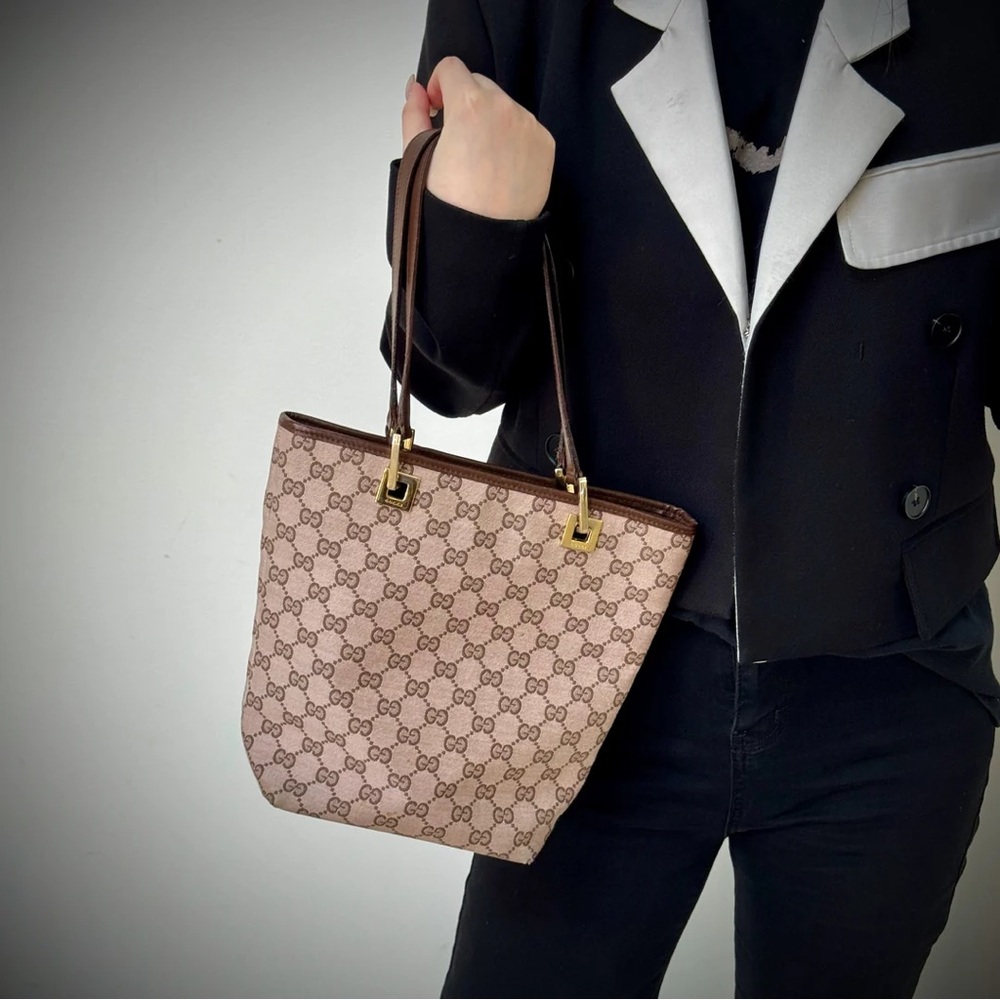 Gucci Pink GG Canvas tote bag